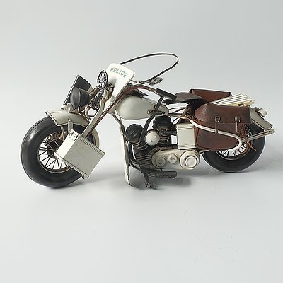 Three Tin Models of Classic Motorbikes