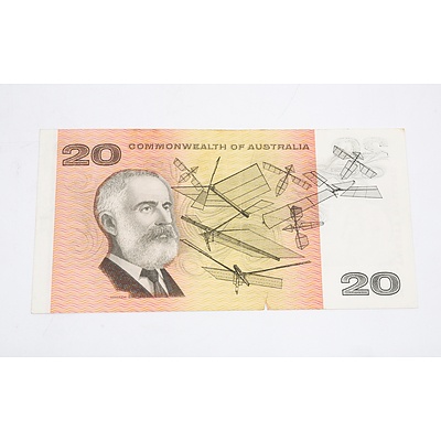 1972 Australian Twenty Dollar Banknote Phillips/Wheeler
