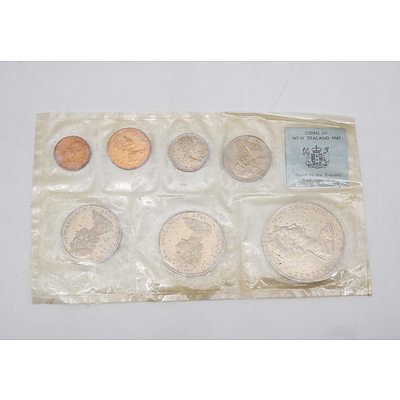 1967 New Zealand Proof Coin Set - First Minting with Decimal Coins