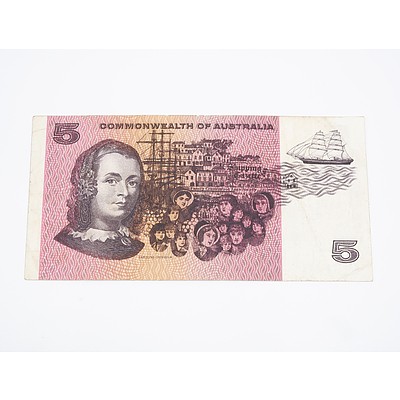 1967 Australian $5 Banknote Coombs/Randall