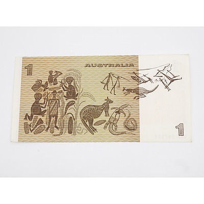 1977 Australian $1.00 Banknote Knight/Stone