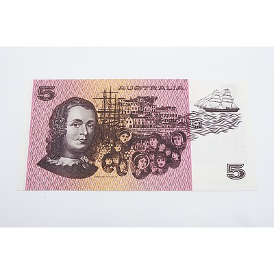 1974 Australian Five Dollar Banknote - Uncirculated