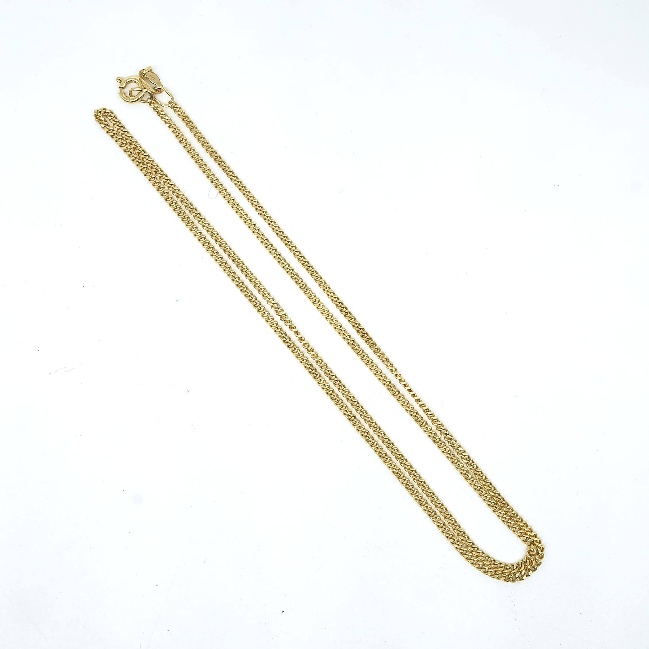 '9ct Yellow Gold Curb Link Chain, 4.4g'