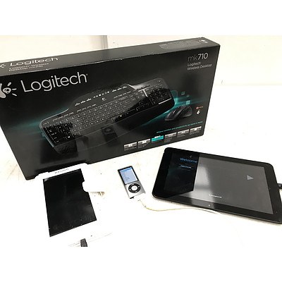 Bauhn Tablet, Bauhn  E-Reader, Apple iPod Nano & Logitech Wireless Keyboard & Mouse
