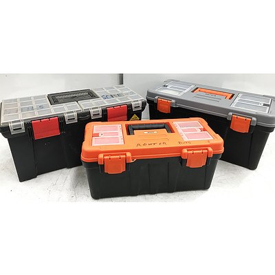 3 Tool Box with Tools & Hardware