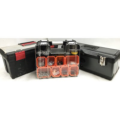 3 Tool Box with Tools & Hardware