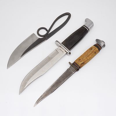 Three Knives with Sheaths