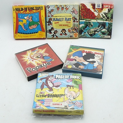Large Group of Super 8 Films, Including Mighty Mouse, The Flintstones and more