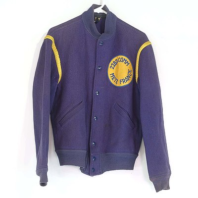 Vintage Butwin Blue and Gold Varsity Jacket