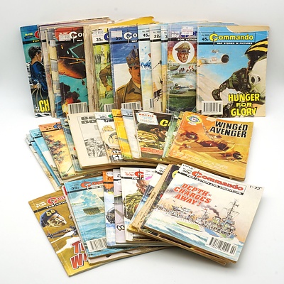 Large Group of Vintage Commando and Other Comics