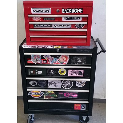 Five Drawer Mobile Tool Chest With Five Drawer Tool Box