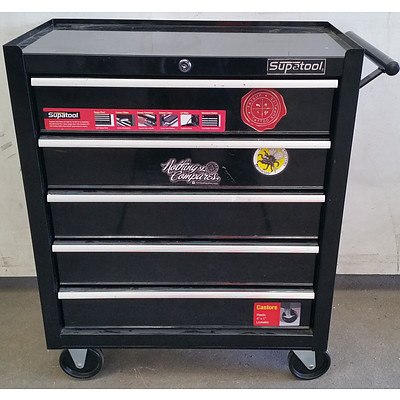 Supertool Five Drawer Mobile Tool Chest