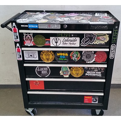 Supertool Five Drawer Mobile Tool Chest