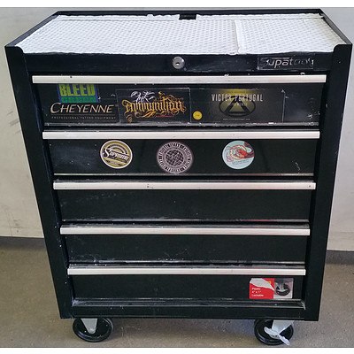 Supertool Five Drawer Mobile Tool Chest