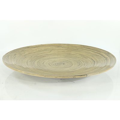 Very Large Stoneleigh & Robertson Wooden Serving Platter or Fruit Bowl