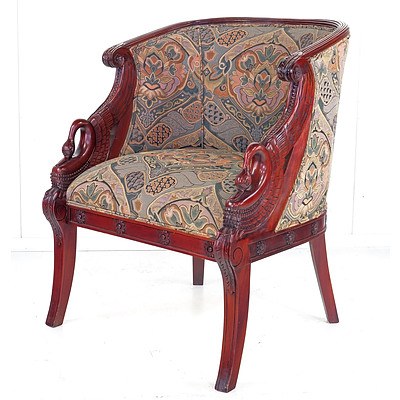Reproduction Regency Style Swan Neck Bergere