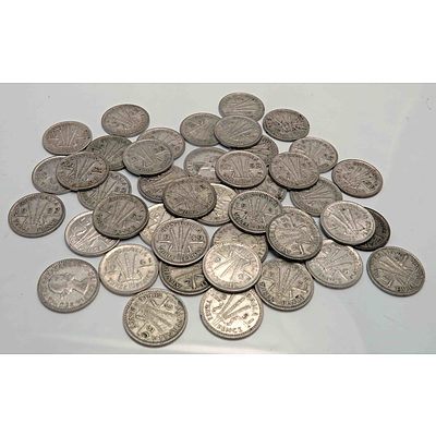 Australia Silver Threepences 1952-1963 (X40)