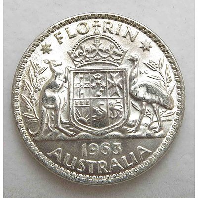 Australia Silver Florin 1963