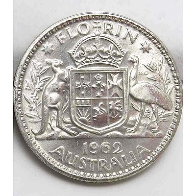 Australia Silver Florin 1962 Uncirculated