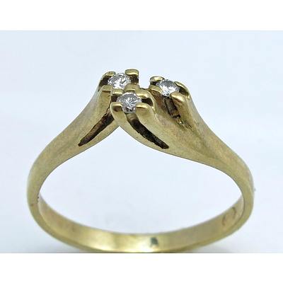 Vintage Diamond Ring - 9ct Gold