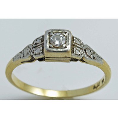 Vintage Diamond Ring - 18ct Gold & Platinum