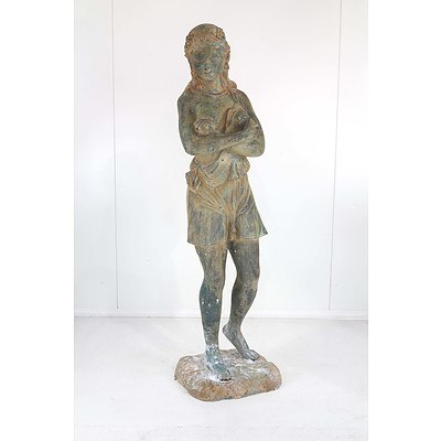 Tall Cast Bronze Statue of a Woman