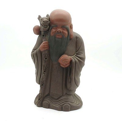 Yixing Pottery Figure of Shou Lao