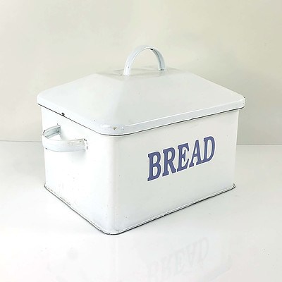 Enamelled Tin Bread Box