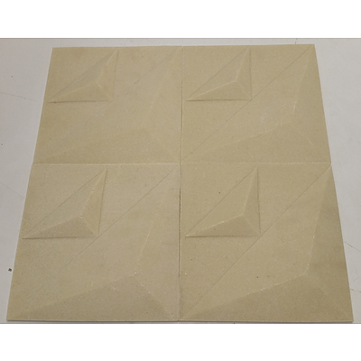3D Ceramic Wall Tiles - Box of 22 - Lot of Four Boxes(approx 3.5 Square Meters) - Brand New