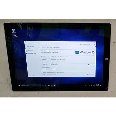 Microsoft Surface (1631) Pro 3 12-Inch 128GB Core i5 (4300U) 1.90GHz 2-in-1 Detachable Laptop