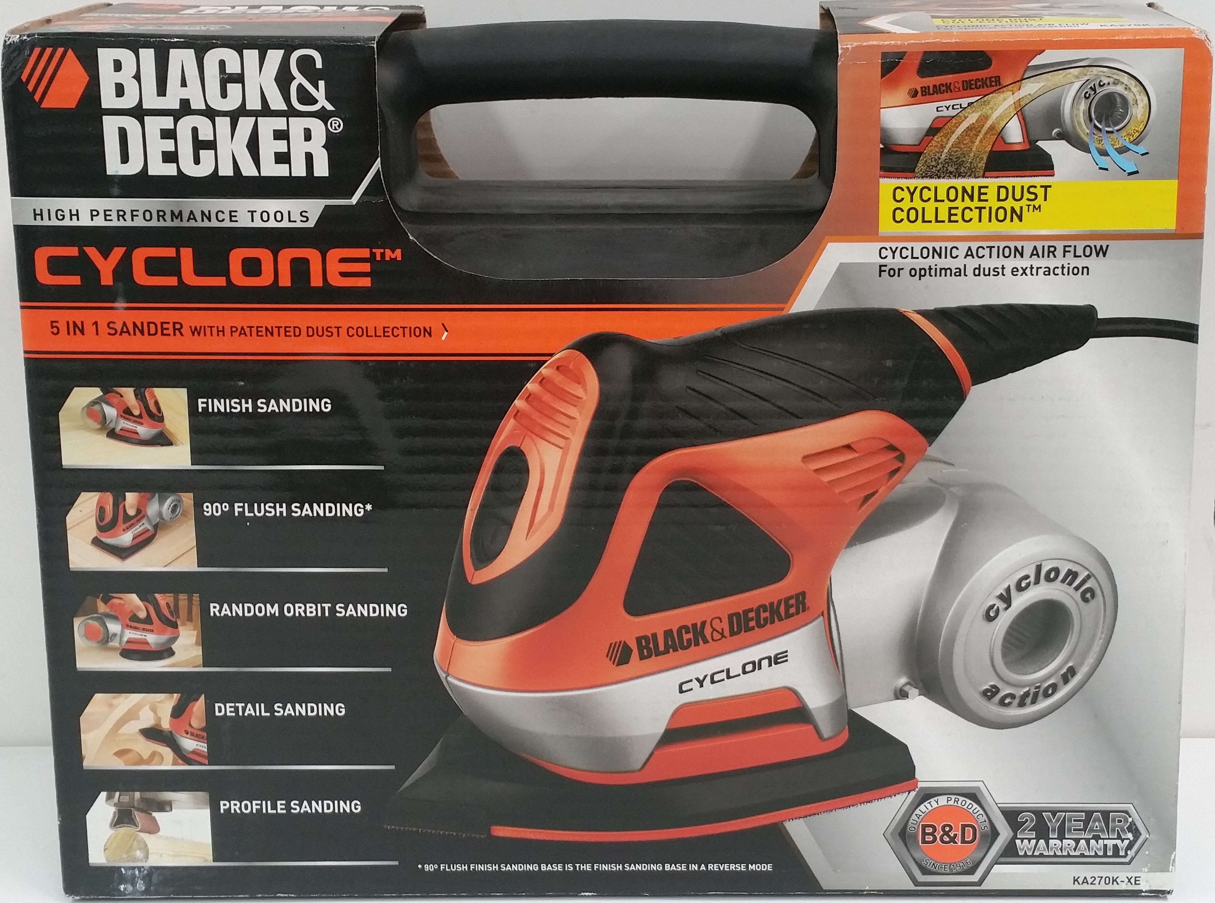 Black Decker Cyclone 170 Watt Five in One Electric Sander New