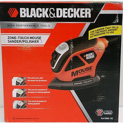 Black & Decker 55 Watt Zone Touch Mouse Sander/Polisher - New