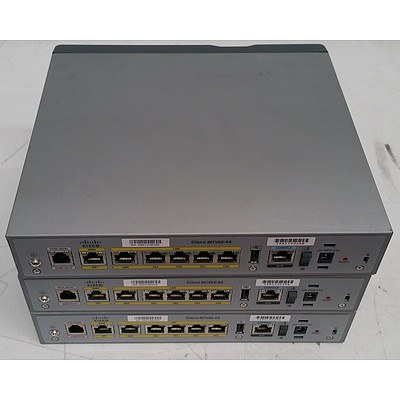 Cisco (CISCO867VAE-K9) 860 Series Routers - Lot of Three