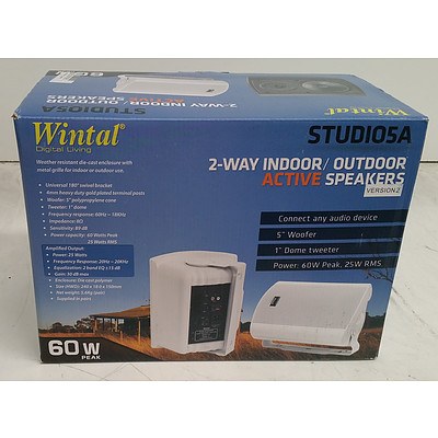 Wintal Studio5A 2-Way Indoor/Outdoor Active Speakers - Lot of Four *Brand New