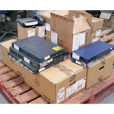 Bulk Lot of Assorted IT & Office Equipment - Switches, Access Points & Office Phones