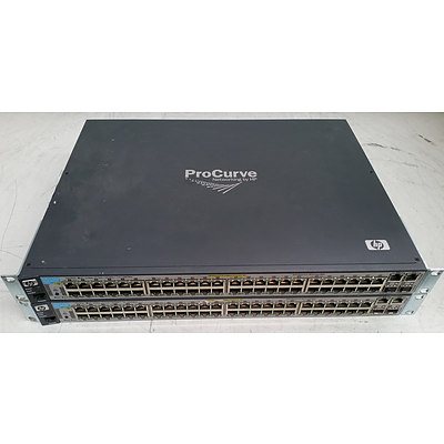 HP ProCurve (J9089A) 2610-48-PWR 48-Port Fast Ethernet Switches - Lot of Two