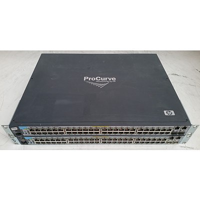 HP ProCurve (J9089A) 2610-48-PWR 48-Port Fast Ethernet Switches - Lot of Two