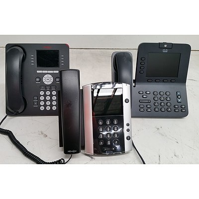 Bulk Lot of Assorted Cisco, Avaya & Polycom IP Office Phones