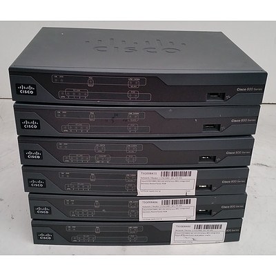 Cisco 800 Series Routers - Lot of Six