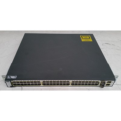 Cisco Catalyst (WS-C3750G-48PS-E V02) 3750G Series PoE-48 48-Port Gigabit Managed Switch