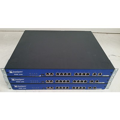 Juniper Networks (SSG-140-SH) SSG 140 Secure Services Gateway Security Appliance - Lot of Three