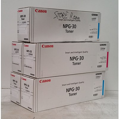 Canon NPG-30 Assorted Toner Cartridges - Lot of Five *New