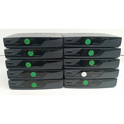 Cisco 800 Series Routers - Lot of Ten
