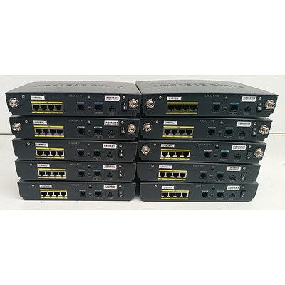 Cisco 800 Series Routers - Lot of Ten
