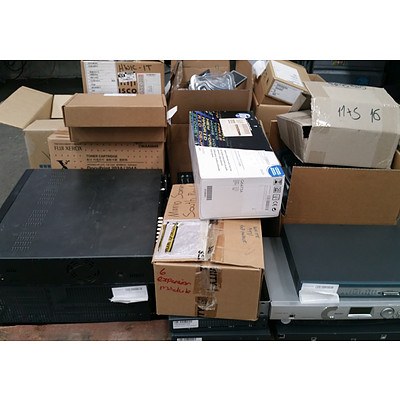 Bulk Lot of Assorted IT & Office Equipment - Office Phones, Routers & Toner Cartridges