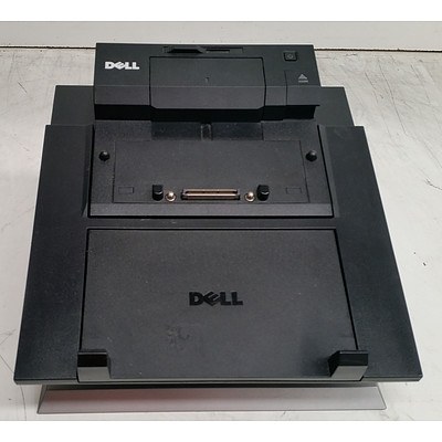 Dell (0TC6RT) E-View Adjustable Stand w/ Dell (PR02X / PR03X) Docking Stations - Lot of Six
