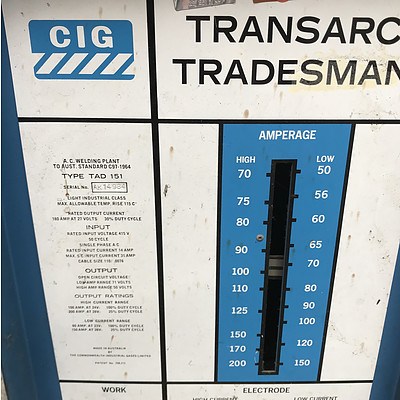 CIG Transarc Tradesman TAD 151 & CIG Transarc HD300 Arc Welders
