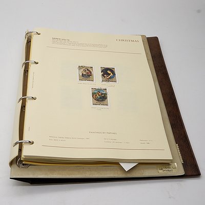 Two Stamp Albums with a large Group of International Stamps, Including Paraguay, Mongolia, Romania, Central African Republic and More