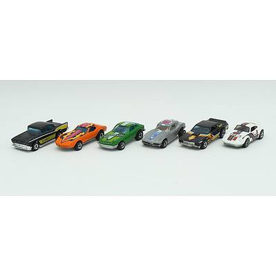 6 Hotwheels Cars Including; Corvette Stingray, P-911, Split Window C2 Corvette, Z Whiz, '57 Chevy and More