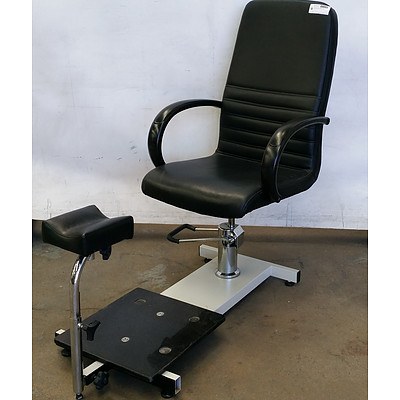 Adjustable Black Pedicure Chair